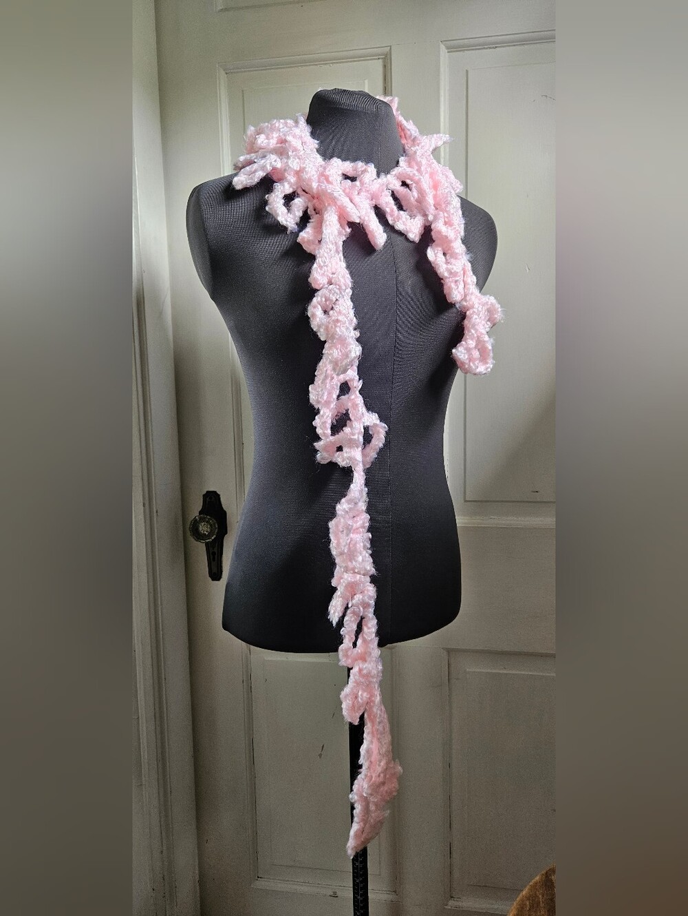 Handmade Pink Boa Scarf